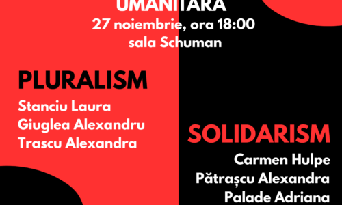 Dezbatere studențească: pluralism vs solidarism