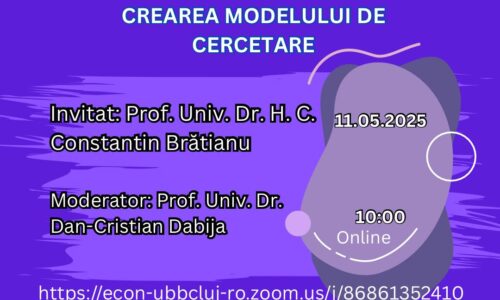 Crearea modelului de cercetare