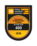 QS World University Rankings by Subject - Politics & International Studies - 2026 - Badge